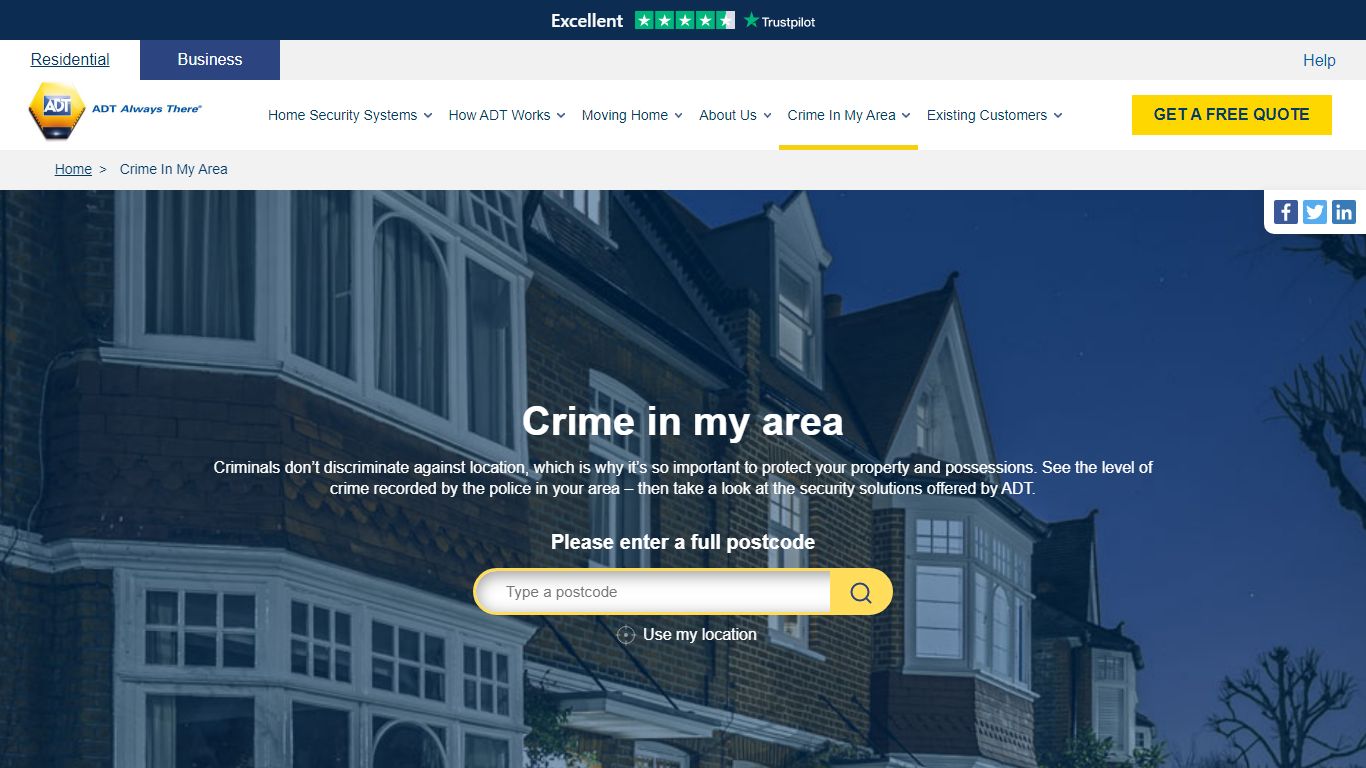 Crime In My Area - Interactive UK Crime Map | ADT
